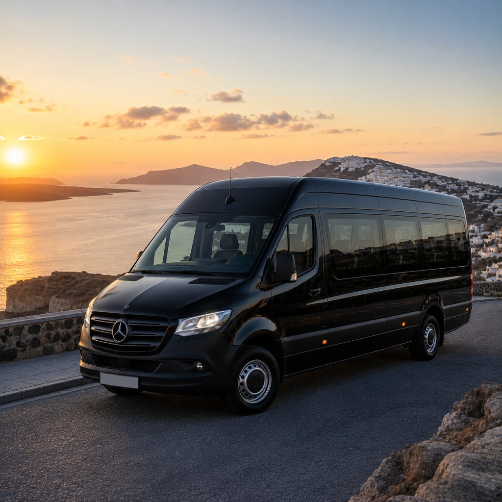 Mercedes-Benz Sprinter 20 — Up to 20 passengers, Santorini Imperial transfer vehicle